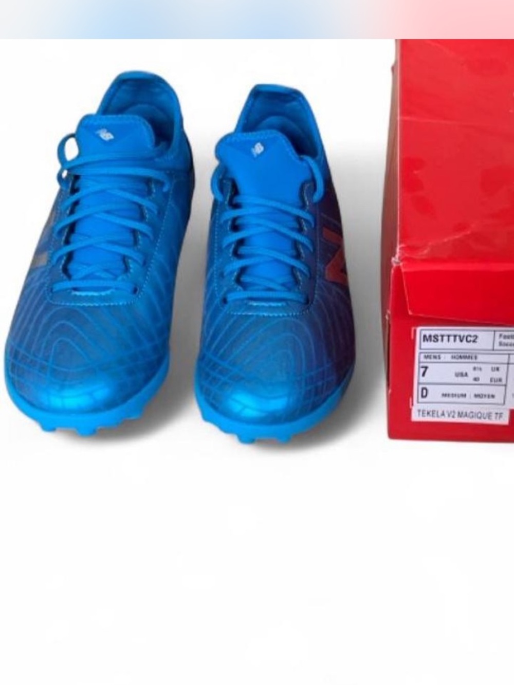 New Balance Unisex Blue Athletic Soccer Cleats/Sneakers